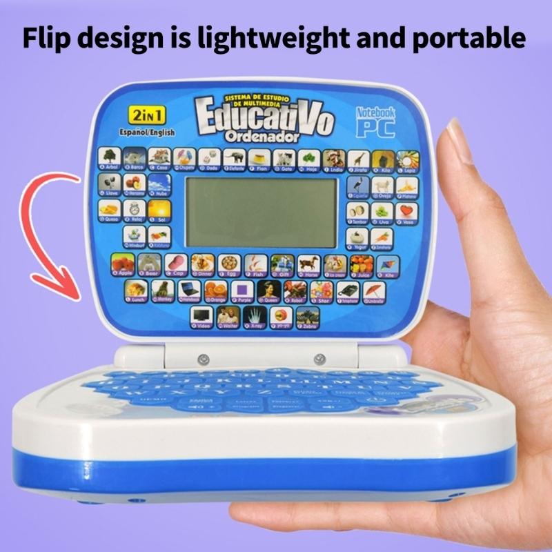 Kids Education Laptop - CORB Fun Kompakte Spanisch-Lernmaschine für Kleinkinder,