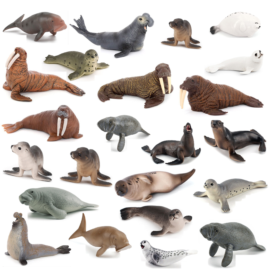 Kids Education Fun - Realistische Dugong-, Manatee-, Walross-, Seelöwen- und