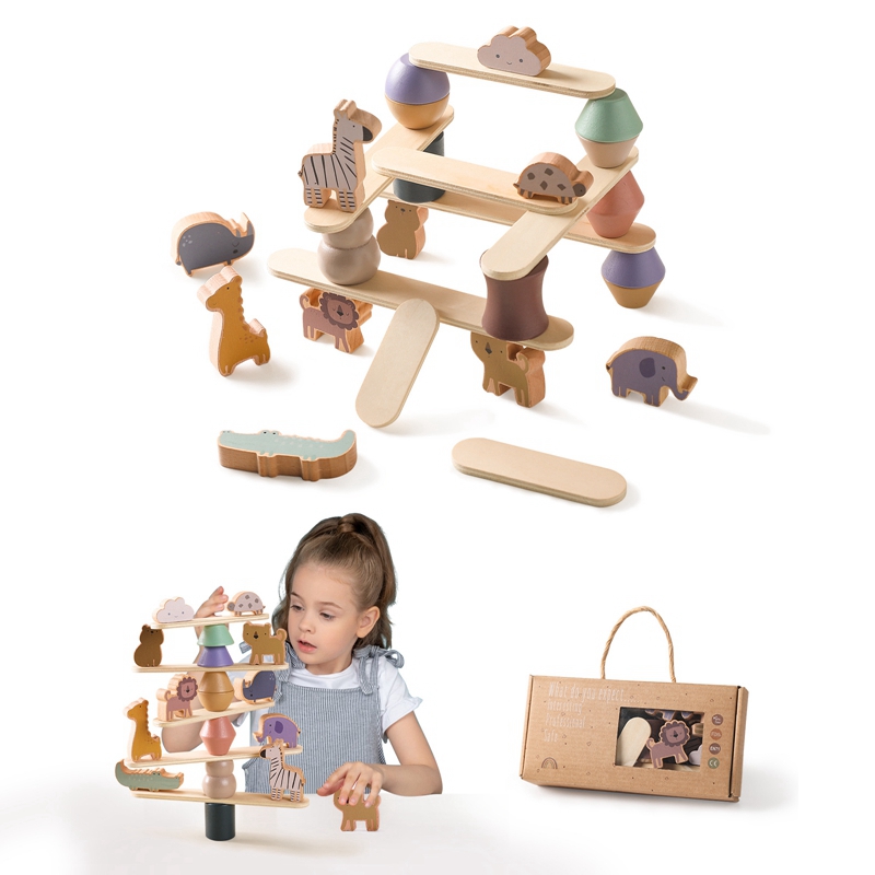 Kids Education Usa - Kind Montessori Spielzeug Baby Holz Tier