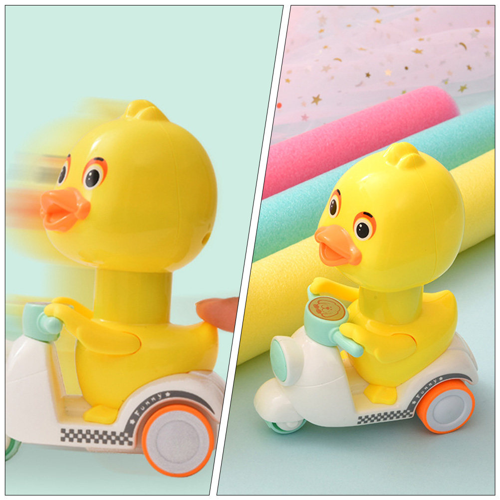 Kids Education Fun - 3 Stück Kleine Gelbe Enten-Drückfahrzeuge mit