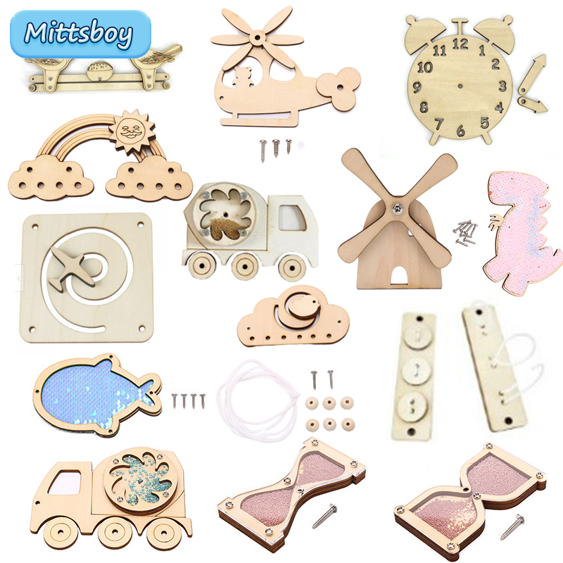 Kids Education Usa - Kindergarten Montessori Beschäftigt bord Sanduhr Puzzles