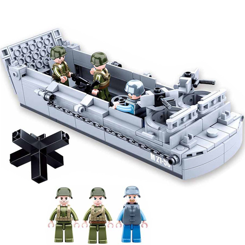 Kids Education Usa - Sluban WW2 US Military Higgins Landing
