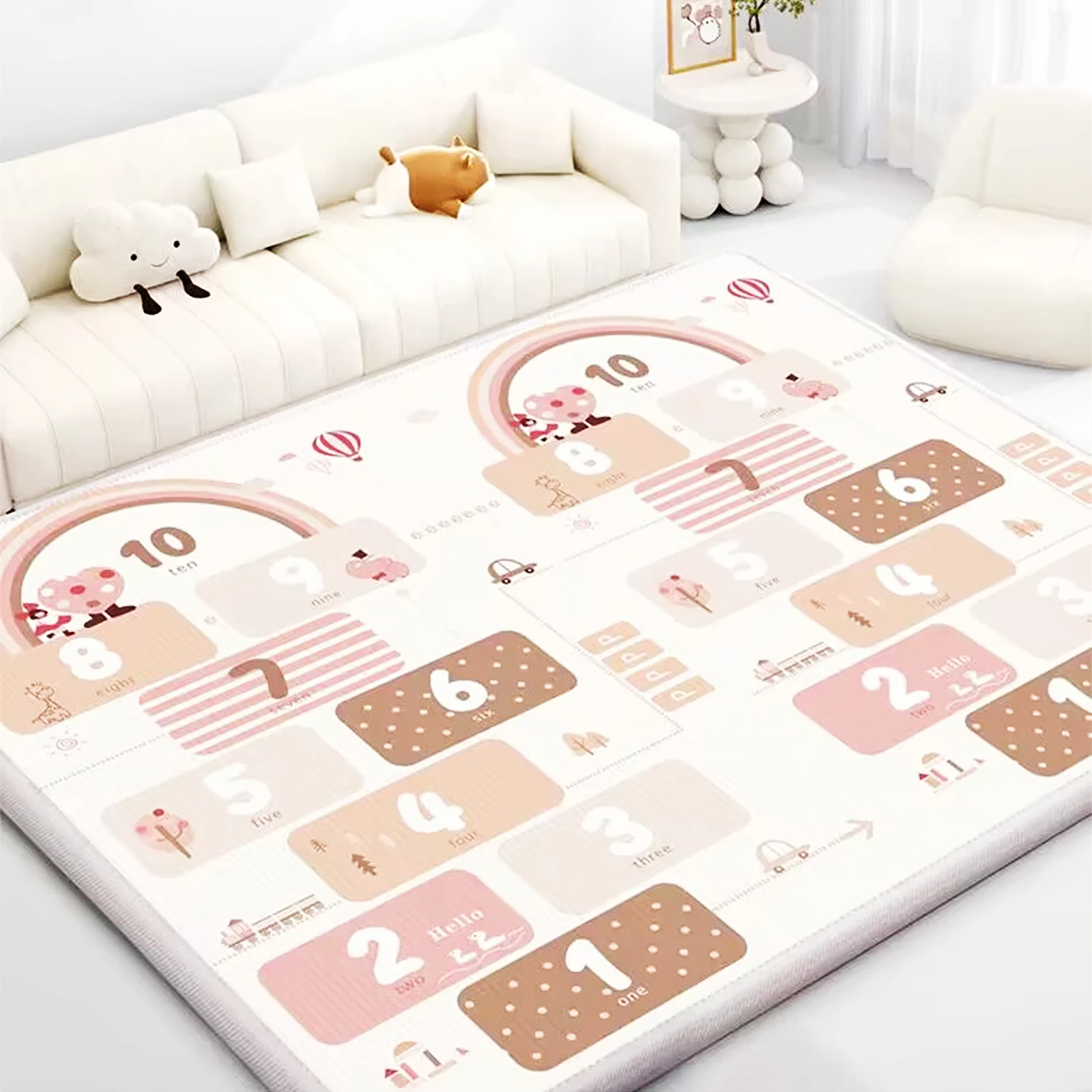 Kids Education Nursery - Verdickte 1/0,5 cm dicke Kindermuster-Spielmatte, pädagogische
