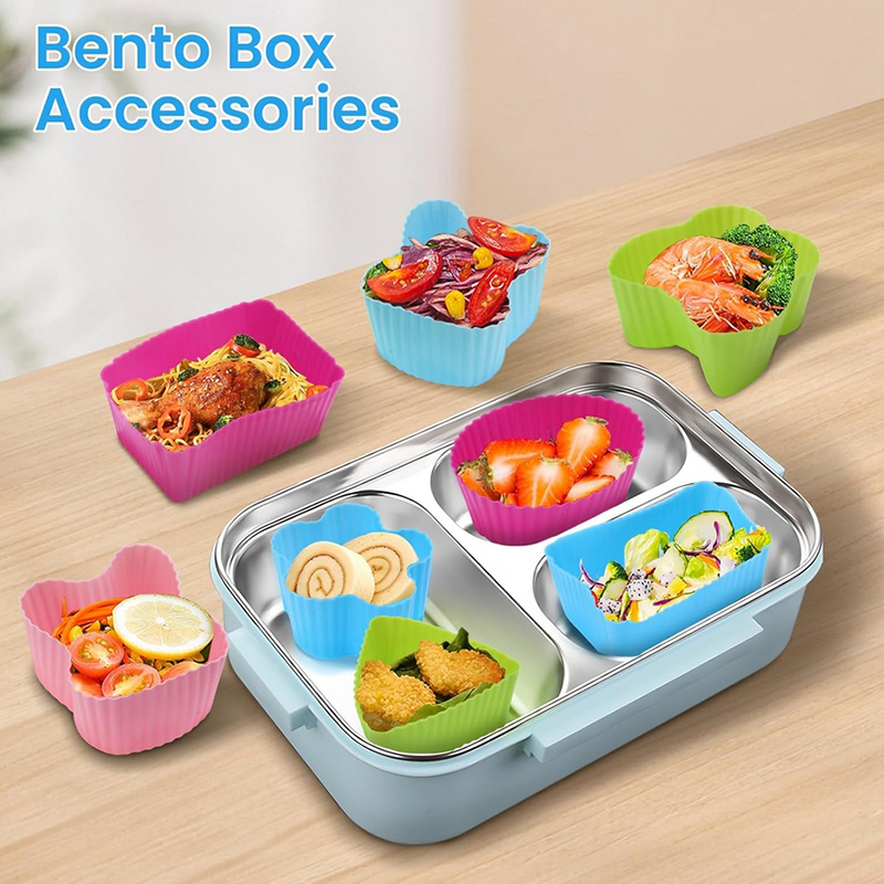 Kids Education School - 8 Stück Silikon-Lunchbox-Trennwände für Kinder, Schultrennwände