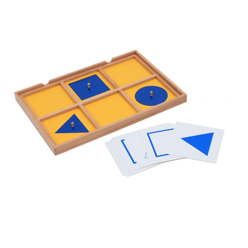 Kids Education Tools - Montessori-Sensorspielzeug, geometrisches Demonstrationstablett mit Steuerkarten, Werkzeugen