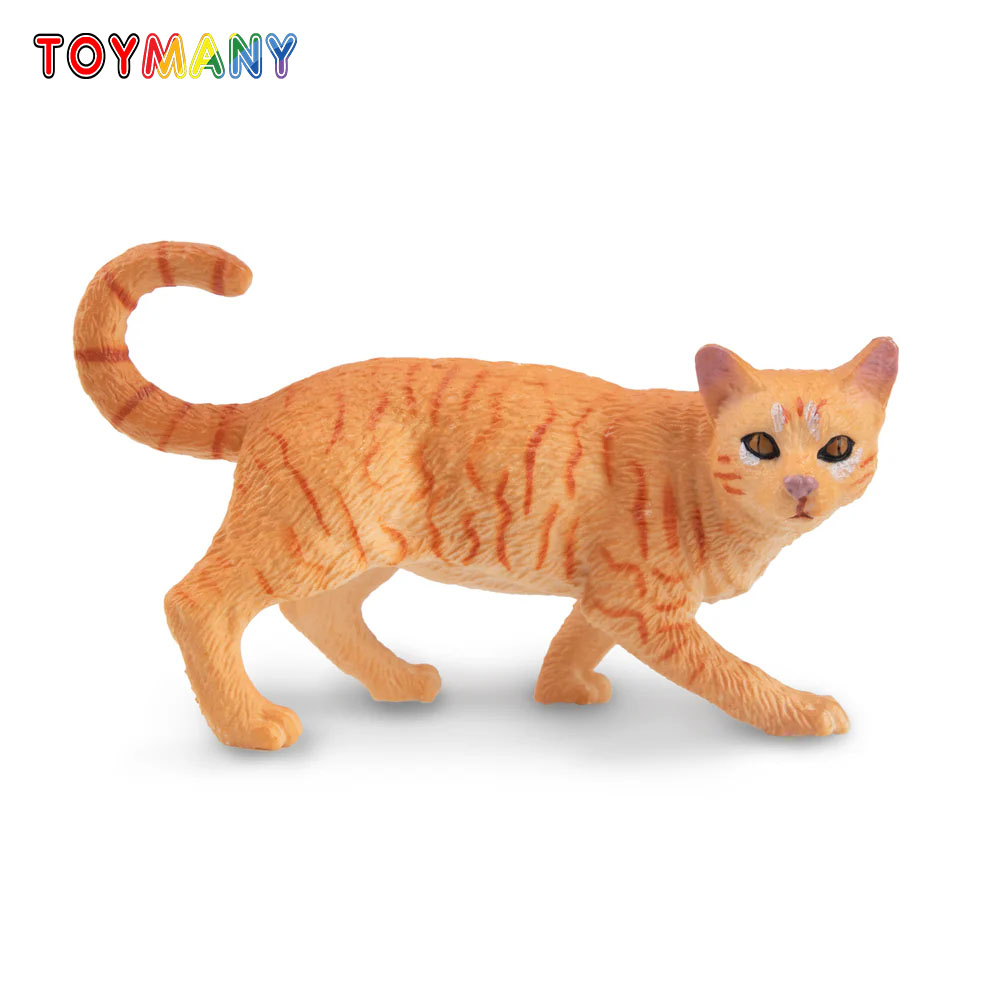 Kids First Education - Toymany Simulation Striding Orange Tabby Katze