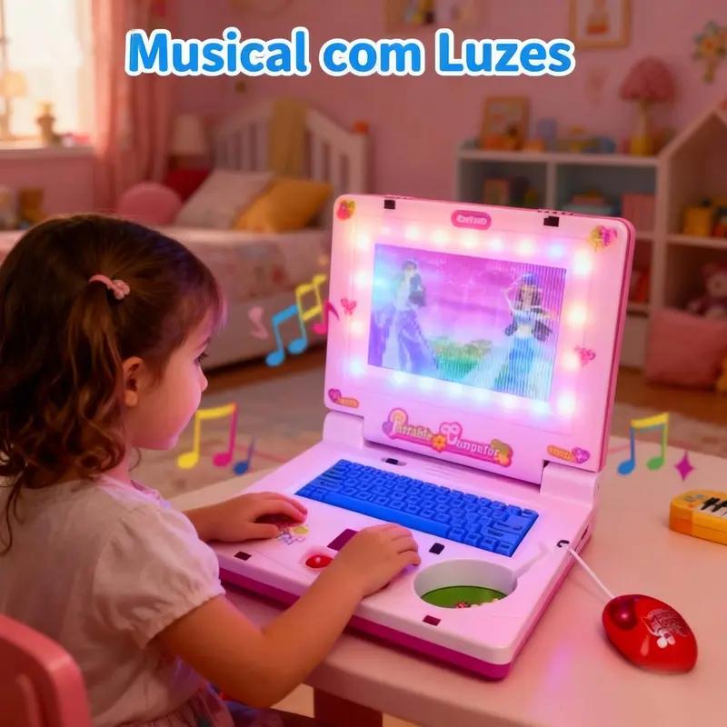 Kids Education Laptop - Mini-Notebook Musikalisches Spielzeug-Laptop Tragbare Integrierte Kleinkind-Lernmaschine