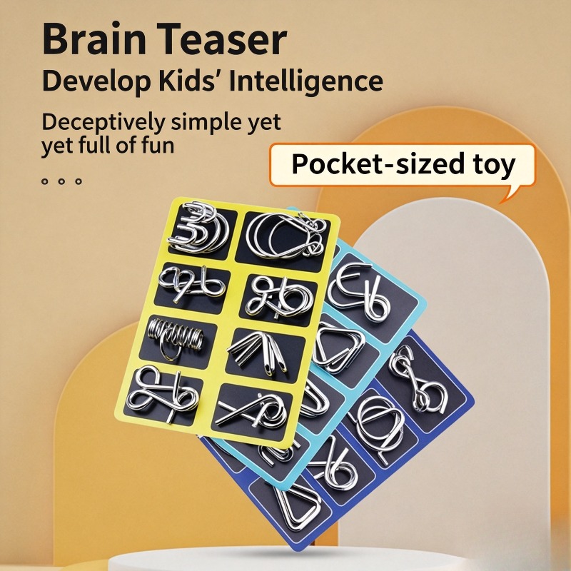 8-teiliges Metall-Puzzle-Set,  – Game Educational For Kids Free Bewertung und Preis