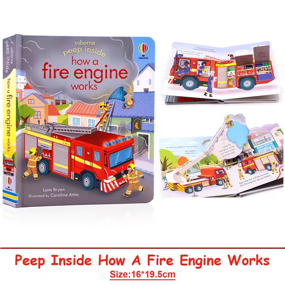 Usborne Peep Inside How A Fire – Kids Education Picture Bewertung und Preis