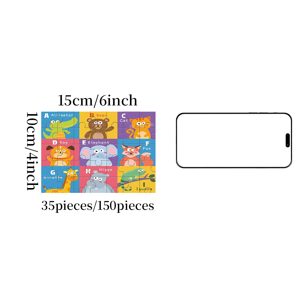 1 Stück Tier-Bär-Holzpuzzle fü – Kids Education School Bewertung und Preis