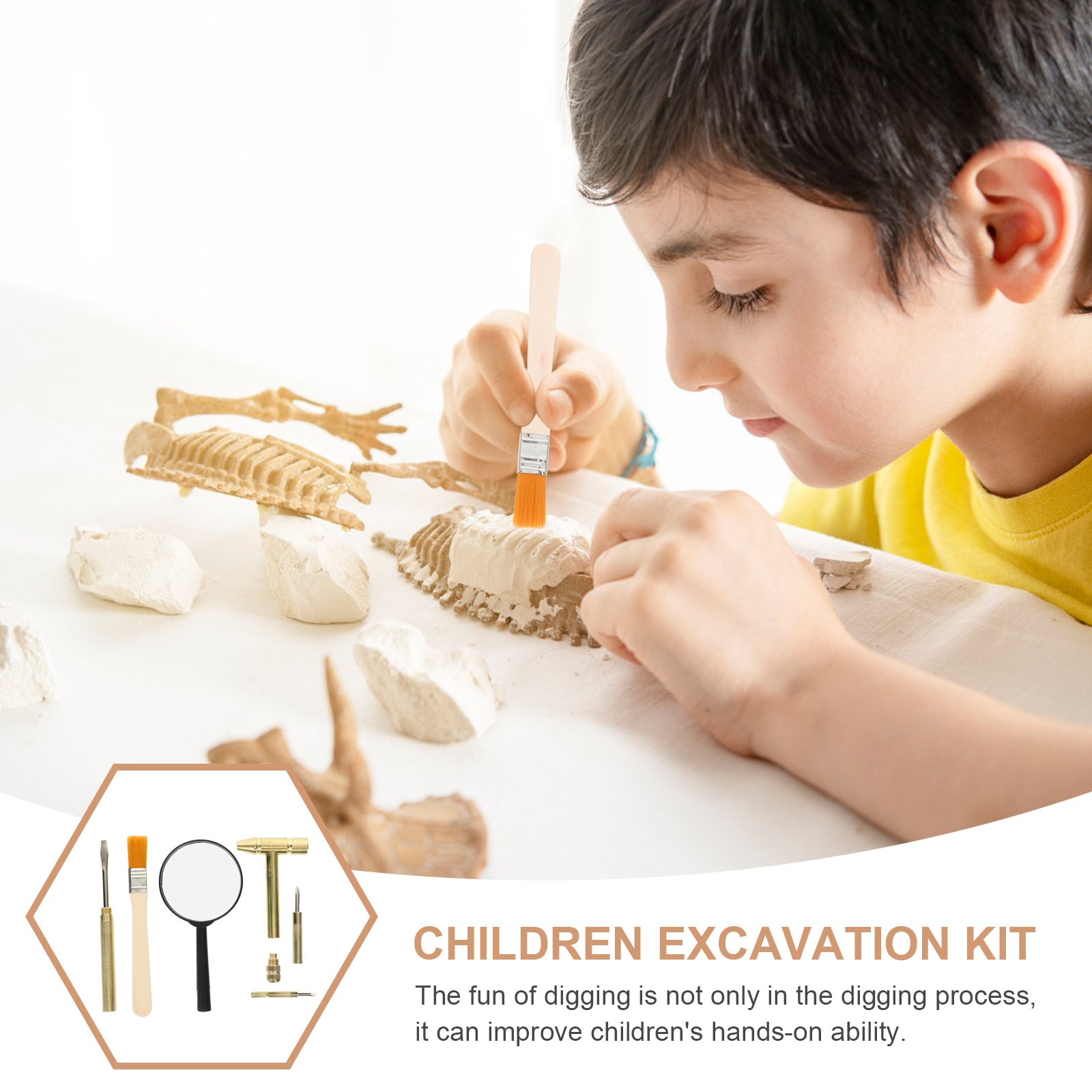 1 Set Kinder-Ausgrabungswerkze – Kids Education Tools Bewertung und Preis